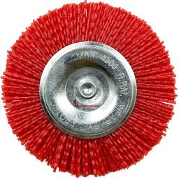MAF NYLON BRUSH FLAT TYPE 100MM 4" RED (PACK OF 2) Wheel Brush-image-16