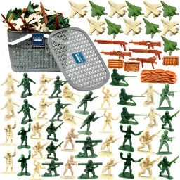 - Army Toy Set For Kids with Bucket and 52 Army Men & Army Accessories-17