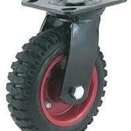 Rubber Caster Movable Wheel 6 Inch Heavy Duty Metal Bracket Industrial Furniture Caster-picture-24