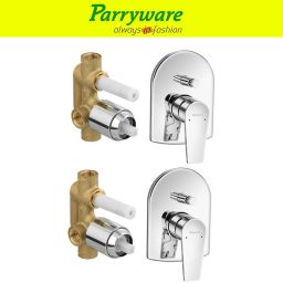 Praseo concealed Diverter Body with Concealed Upper Part set of 2 pic 271 Praseo Diverter with upper trim | Hot and Cold water Mixer | Complete set Diverter Faucet-80