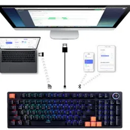 Verity Unifire 96 Bluetooth Handheld Multi-device Keyboard Compatible with Desktop, Laptop, Mac , with gaming mode ,stand support,multimedia_keys,Verity Unifire 96 image 3
