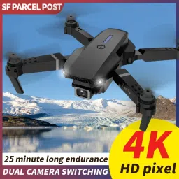 E88 WiFi Remote Control Drone Dual Camera Drone 720p Video 2 Batteries1 Drone-11