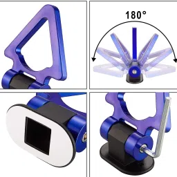 auto mt Blue-Triangle Dummy-Tow Hook, Universal for Car Bumper Sticker Rear, Tow Strap Front and Rear Mount Towing Hook image 3