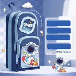 space Cartoon Pencil Case Cute Large Capacity Pouch Pencil School Pouch Bag Geometry Box-picture-23