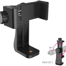 Wanzhow Solid Vertical Bracket Mount Adjustable and Rotatable Holder Adapter for phone Monopod, Tripod Bracket, Tripod Clamp-30