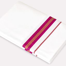 TUNI MANI Men's Polycotton Fancy Zari Border Dhoti/ Length-2.0meter Single Dhoti Solid Men Dhoti-image-25