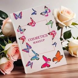 SKINPLUS All-in-One Makeup Book, 4-Layer Foldable Palette, Multi Shades, Contour, Blush, Highlight, Eyeshadow with Lipstick (Butterfly) image 1