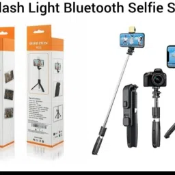 M & M Products Tripod Selfie Stick with Bluetooth Selfie Remote And Led light Bluetooth Selfie Stick-image-32
