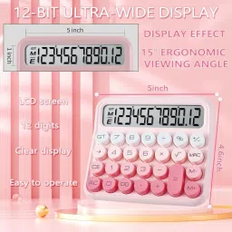 lockhouse Mechanical Switch Calculator 12 Digit Large LCD Display and Buttons Mechanical Switch Calculator 12 Digit with Large LCD Display BasicCalculator image 3