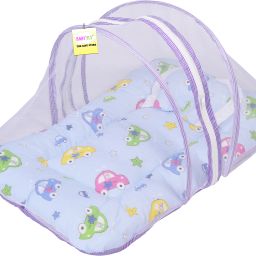 babyfly Cotton Kids New Born Baby Boys & Baby Girs Bedding Mosquito Net Bed With Soft Pillow Mosquito Net image 2