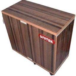 Wooden Light Brown Print Trolley for Inverter and Battery-image-34