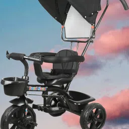 N2P Best Canopy Kids Tricycle 1-5 Years Kids Baby Boy or Baby Girl Kids New Canopy Tricycle Black Colour Tricycle-image-60