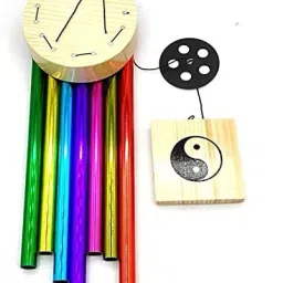 Wind Chimes for Home Positive Energy 7 Pipe Multi Color Wind Chimes Good Sound Aluminium, Wood Windchime-image-14