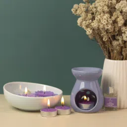 auradecor Diffuser Gift Set with 3 Tealight, 2 Floating & Aroma Candle image 5