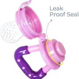 glam blush Safe fruit feeder with locking lid and grip Teether and Feeder image 2