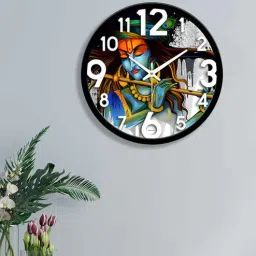 vibecrafts Lord Krishna Multicolour Plastic Wall Clock-picture-20