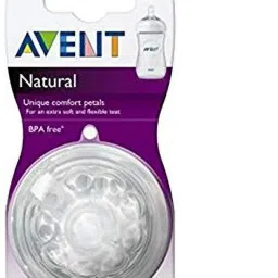 AVENT NATURAL MEDIUM FLOW TEATS SET OF 2 PIECE NIPPLE Medium Flow Nipple-1