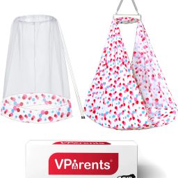 Preemie Baby Swing Cradle with Mosquito Net and Spring-9