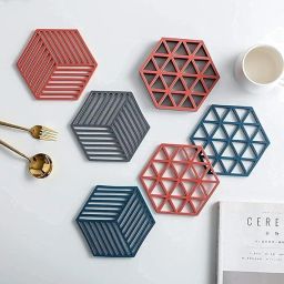 Silicone Trivet Mats Hot Pads Heat Resistant Bowl Mats Dish Mats Drink Coasters Pot Holders for Home Trivet-14
