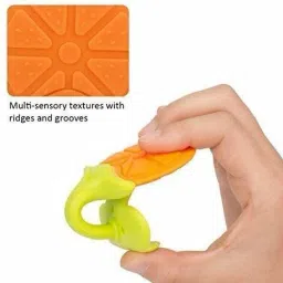 irshyan kidzghar Fruit Shape Silicone Teether for Baby Teether for 6 to 12 Months Baby BPa Free (Combo Saver Pack of 2) Teether and Feeder image 3