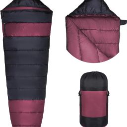 Mummy Shape Camping Hiking Traveling & Outdoors (+6 to+12 Temp) Sleeping Bag-image-45