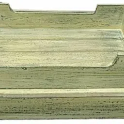 Basket Tray Hand Crafted High Graded Wooden Rustic Green Serving Tray-14