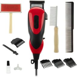 Length Adjustable Pet Trimmer for Dog, Cat Full Kit Red Pet Hair Trimmer-image-4