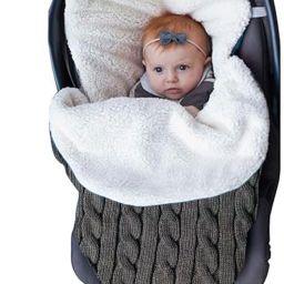 Organic Knitted Woollen Fleece Baby Swaddle Wrap Sleeping Bag Sleeping Bag-image-3