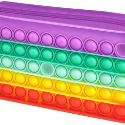 Colorful Rectangle Push it Pop Pencil Pen Case Bag Fidget Toys for Stress Relief-image-13