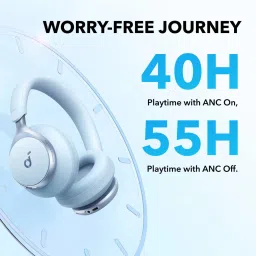 soundcore by Anker Space One, 40H ANC Playtime, Foldable design, Multipoint Connection Bluetooth Headset image 4