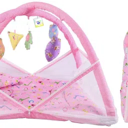 Baby Mosquito Net Bed with Cushioned Pillow And Sleeping Bag Standard Crib-image-62