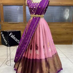 Self Design Semi Stitched Lehenga Choli-image-11
