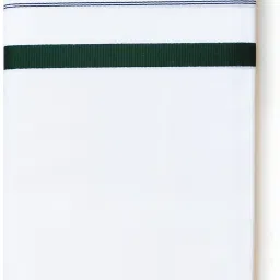 Chithra Fabrics 2.00'Meter | Parambariya Veshti With Attractive ½'Inch Dark Green Border Solid Men Dhoti-image-50