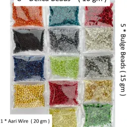 qroof Aari Work,Maggam Work Materials Kit Combo Beginner Set Pack image 3
