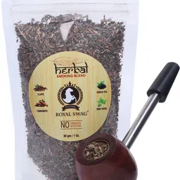 royal swag Tobacco & Nicotine Free Herbal Smoking Mixture 100% Natural 30g With Wooden Pipe Smoking Cessations-picture-32