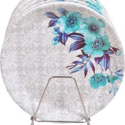 Unbreakable Melamine Round Dinner/Lunch /Serving Plates Food Grade Plates for Kitchen Use, Pack of 4 Sizzler Tray-28
