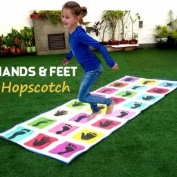 Hand & Feet Jump HopScotch Jumbo Play Floor Mat Kids & Adult .-34
