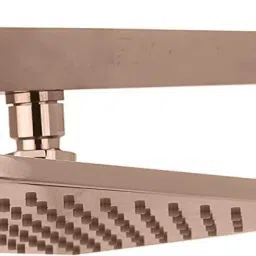 Rose Gold 8"X8" Inch Overhead Shower With Square Shower Arm 18 Inch & Flange Fixed Mount-picture-2