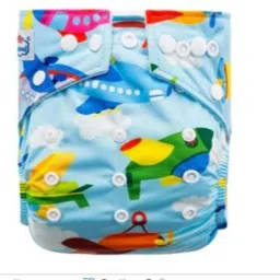 Washable Printed Button Diaper-image-2