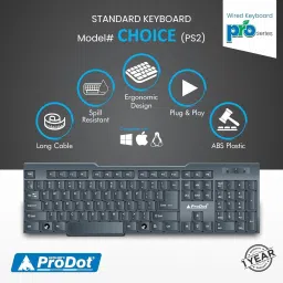 PRODOT PS2 Keyboard & Mouse Combo Set Compatible with Multi Devices Combo Set image 2