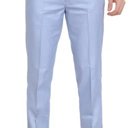 Men Relaxed Grey Viscose Rayon Trousers-image-62