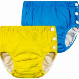 Reusable Swimming Pants for Kids Unisex Swim Diaper Set (0-36 Months) Pack of 2-10