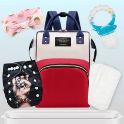 Reusable Cloth Diaper for Baby & Maternity Backpack Cloth Diaper Inserts Baby Diaper Bag-(BE2452)-image-94