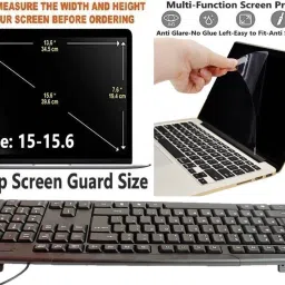 ANJO KeyboardWirelesMouse-WPad-Hub-Clnr-2n1OTG-Ext-LED-Skin-15.6iScrn&KeyGuard&Sleeve Combo Set image 2