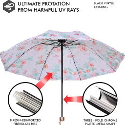flipkart smartbuy 3 Fold Digital Printed Rain and Sun Protective Manual Open Umbrella image 4