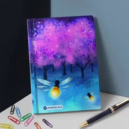 jhingalala Fireflies Hard Bound Undated A5 Diary Notebook (20 X 14.5 CM, 80 GSM, 190 Ruled Perforated Pages) Diary for Gifting, Personal Diary A5 Diary Ruled 190 Pages image 5
