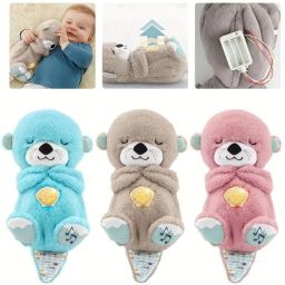 Breathing Teddy Otter Glowing Music for Baby Sensory Sleep Lights Rhythmic-1 PCS-image-5
