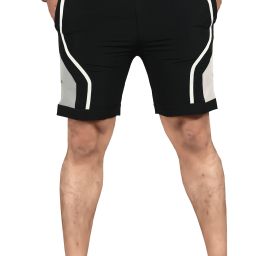 Color Block Men Black Sports Shorts-picture-10