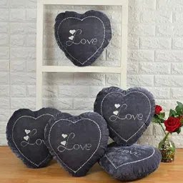 set of 5 Microfibre Solid Cushion Pack of 5-8