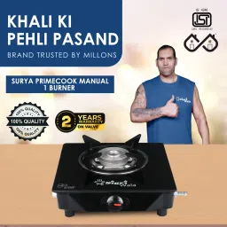 Surya Primecook Manual Cute Plain Toughened Glass Gas Stove Glass Manual Gas Stove-picture-24